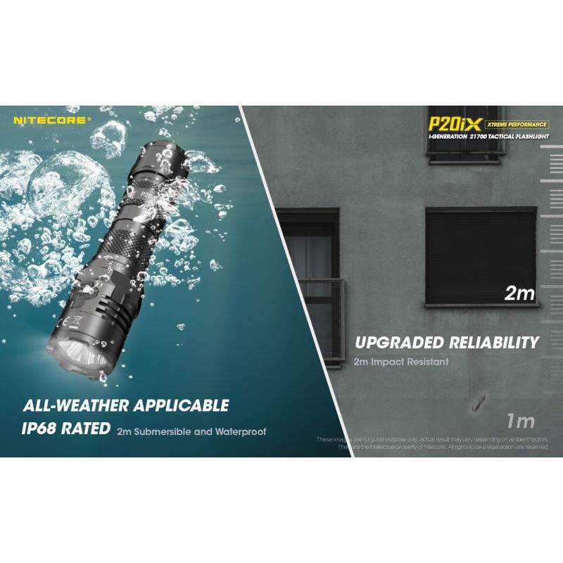 Linterna táctica Nitecore P20IX LED 4 x XP-L2 V6 4000 lúmenes recargable con USB-C modo estroboscópico ideal camping