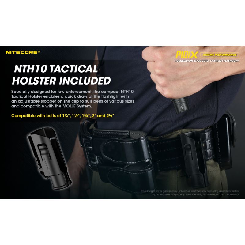 Linterna táctica Nitecore P10iX 4000 lúmenes potente para exteriores con 158 metros de alcance y alta durabilidad