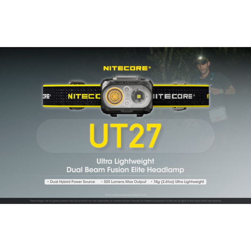 Nitecore UT27 Faro LED Compacto 520 Lúmenes Potente Iluminación Versátil Ideal Aventuras Nocturnas y Senderismo