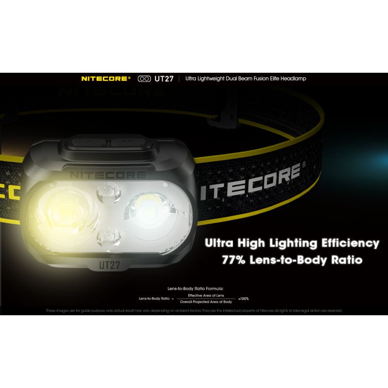 Nitecore UT27 Faro LED Compacto 520 Lúmenes Potente Iluminación Versátil Ideal Aventuras Nocturnas y Senderismo