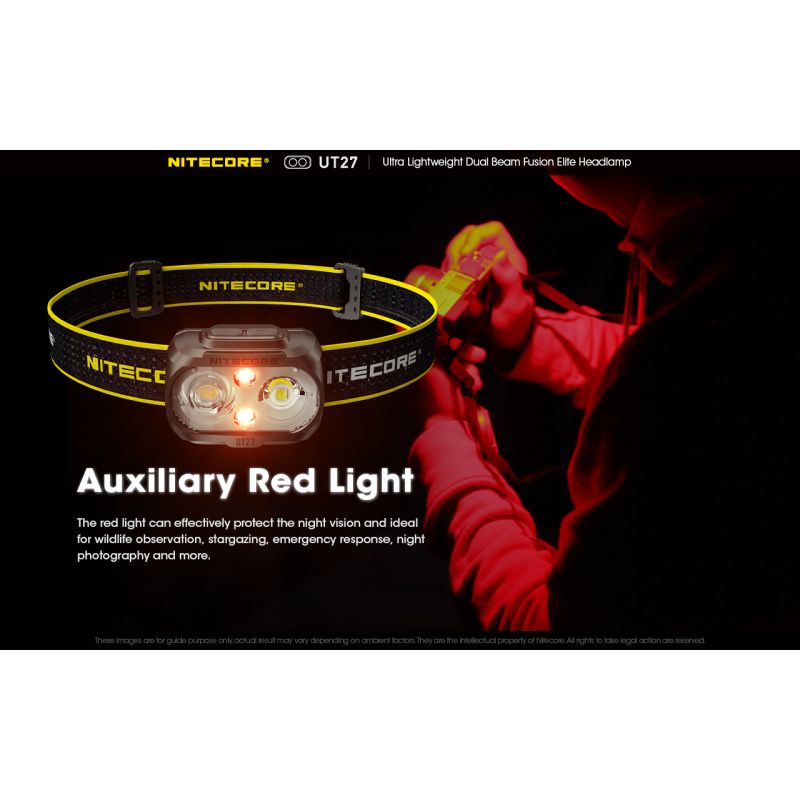 Nitecore UT27 Faro LED Compacto 520 Lúmenes Potente Iluminación Versátil Ideal Aventuras Nocturnas y Senderismo