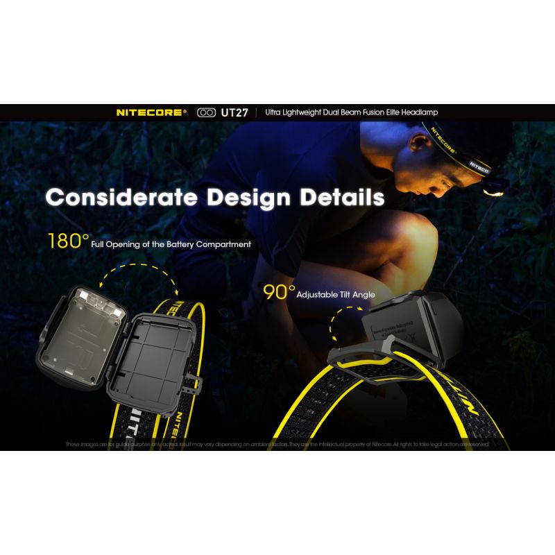 Nitecore UT27 Faro LED Compacto 520 Lúmenes Potente Iluminación Versátil Ideal Aventuras Nocturnas y Senderismo