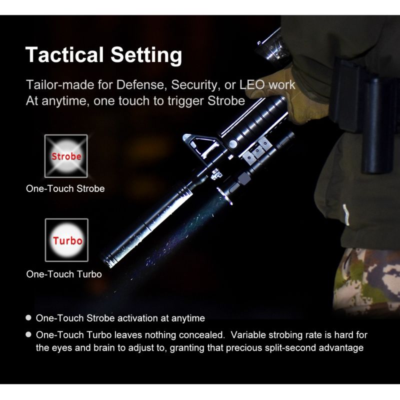 Klarus XT11GT PRO V2.0 Linterna Recargable USB-C 3300 Lúmenes Diseño Duradero para Entusiastas del Aire Libre