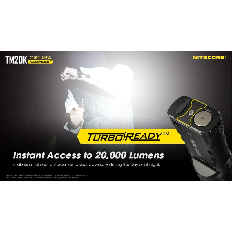 Linterna LED Nitecore TM20K Recargable USB-C 20000 Lúmenes Potente Linterna Ligera y Duradera para Exteriores