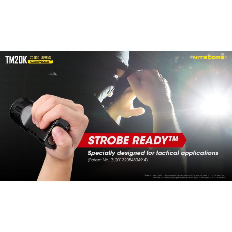 Linterna LED Nitecore TM20K Recargable USB-C 20000 Lúmenes Potente Linterna Ligera y Duradera para Exteriores