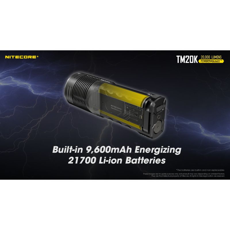 Linterna LED Nitecore TM20K Recargable USB-C 20000 Lúmenes Potente Linterna Ligera y Duradera para Exteriores