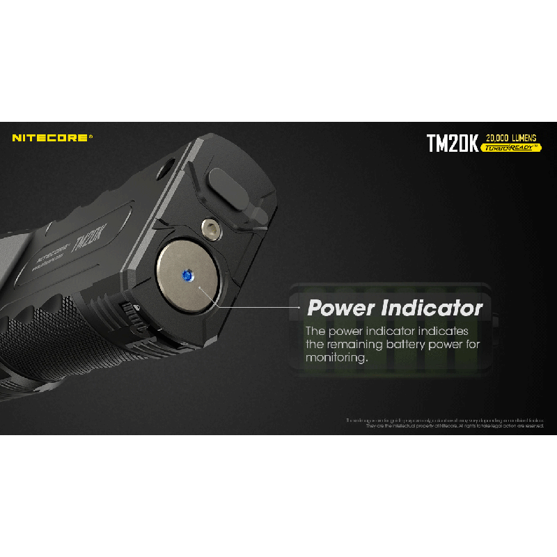 Linterna LED Nitecore TM20K Recargable USB-C 20000 Lúmenes Potente Linterna Ligera y Duradera para Exteriores