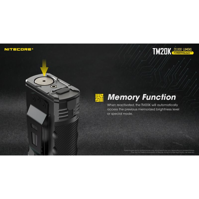 Linterna LED Nitecore TM20K Recargable USB-C 20000 Lúmenes Potente Linterna Ligera y Duradera para Exteriores