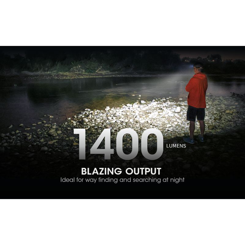 Linterna Frontal Recargable NITECORE NU43 para Camping Luz Blanca y Roja 1400 Lúmenes y Batería 3400mAh