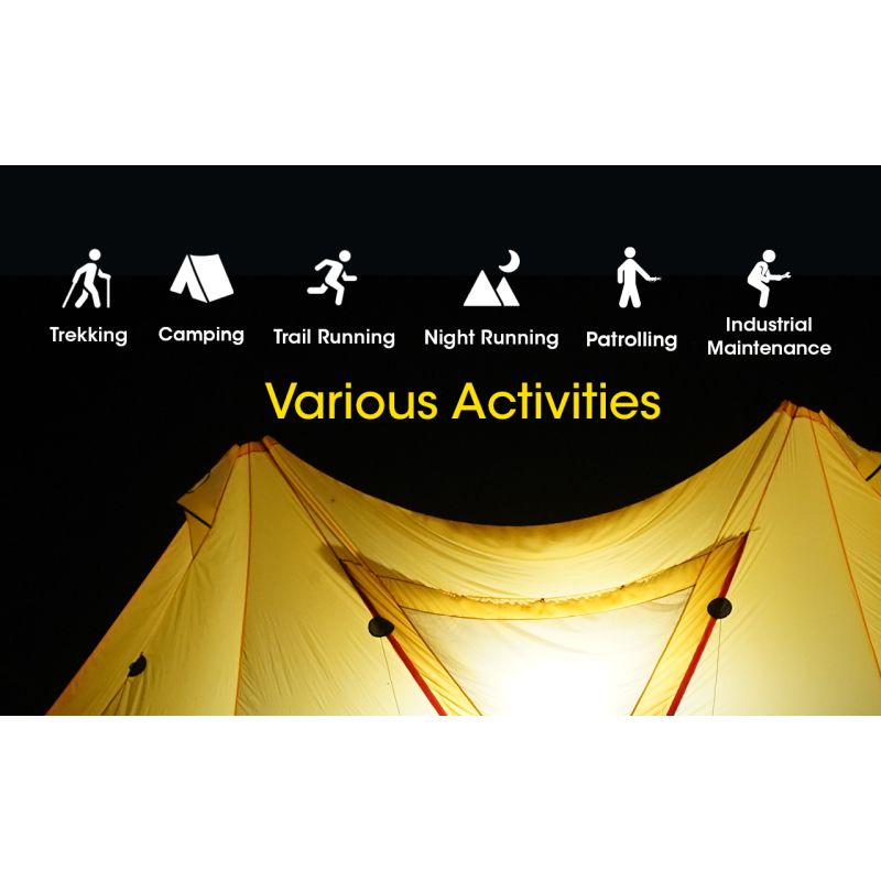 Linterna Frontal Recargable NITECORE NU43 para Camping Luz Blanca y Roja 1400 Lúmenes y Batería 3400mAh