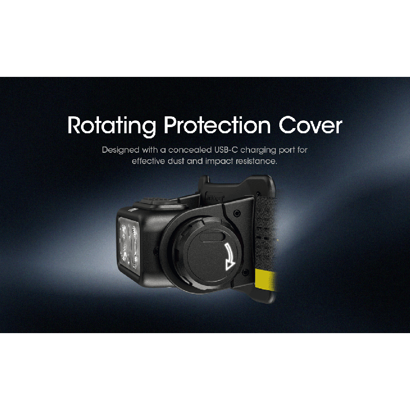 Linterna Frontal Recargable NITECORE NU43 para Camping Luz Blanca y Roja 1400 Lúmenes y Batería 3400mAh