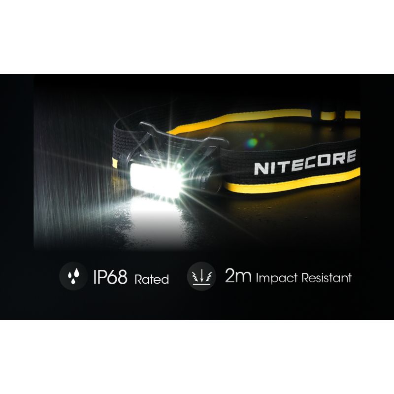 Linterna Frontal Recargable NITECORE NU43 para Camping Luz Blanca y Roja 1400 Lúmenes y Batería 3400mAh