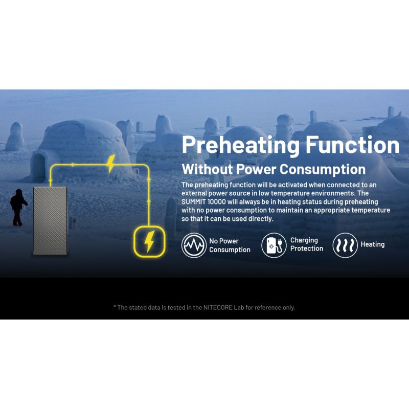Nitecore Summit 10000 Power Bank -40°C, Batería Externa Carga Rápida, Ligera y Compacta para Senderismo/Camping