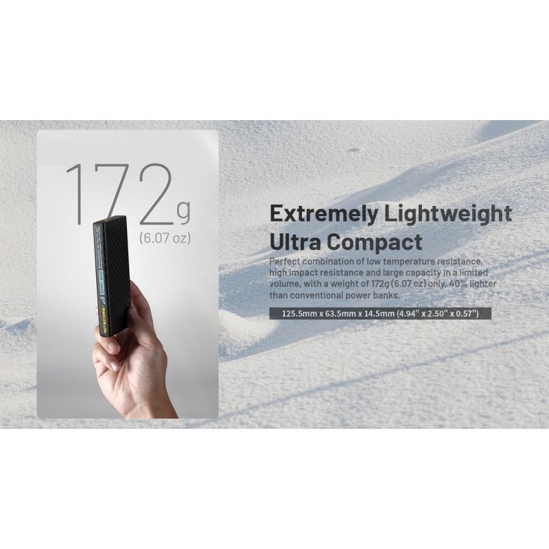 Nitecore Summit 10000 Power Bank -40°C, Batería Externa Carga Rápida, Ligera y Compacta para Senderismo/Camping