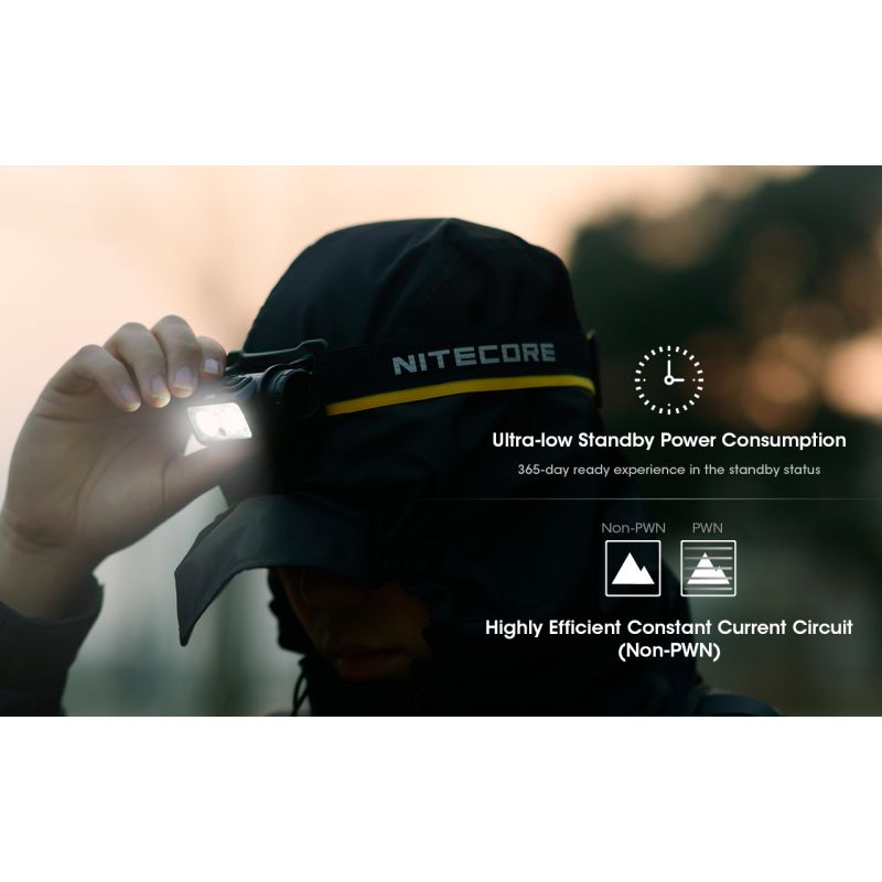 Linterna Frontal LED Nitecore NU50 1400 Lúmenes Recargable con Larga Duración para Senderismo y Ciclismo