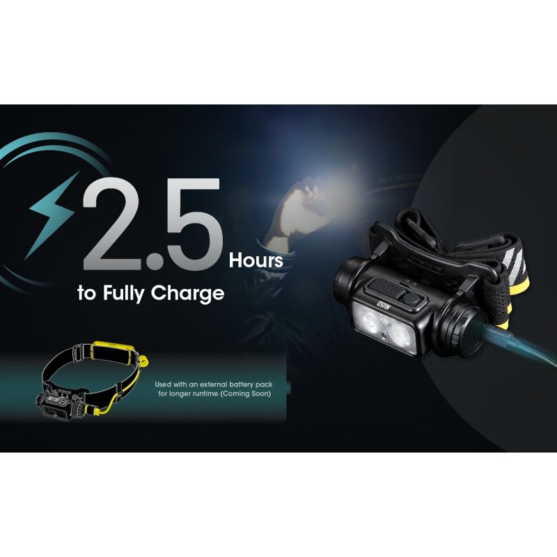 Linterna Frontal LED Nitecore NU50 1400 Lúmenes Recargable con Larga Duración para Senderismo y Ciclismo