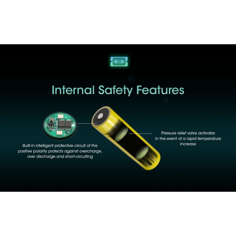 Nitecore 18650 NL1836 3600mAh Batería Recargable Li-ion | Alta Capacidad, 3.6V para Linternas