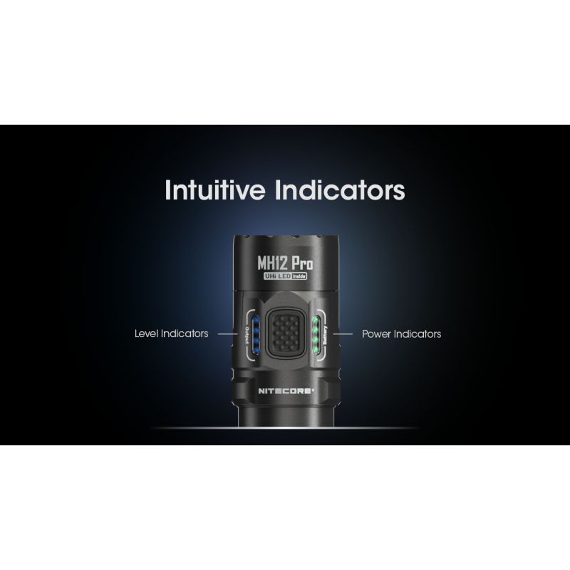 Linterna recargable Nitecore MH12 Pro 3300 lúmenes USB-C alta luminosidad para aventuras al aire libre