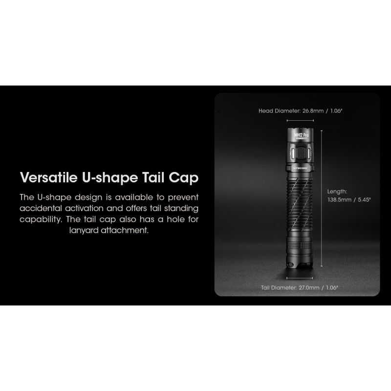 Linterna recargable Nitecore MH12 Pro 3300 lúmenes USB-C alta luminosidad para aventuras al aire libre