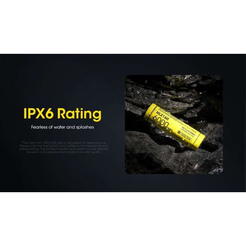 Batería recargable NITECORE NL2160 6000mAh 3.6V alta descarga eficiencia ideal linternas alta potencia