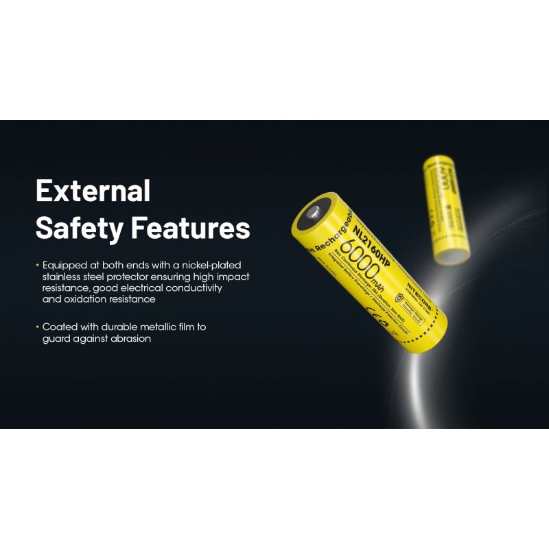 Batería Recargable Nitecore NL2160HP 6000mAh USB-C Alta Capacidad para Fotografía y Acampada Portátil Durable