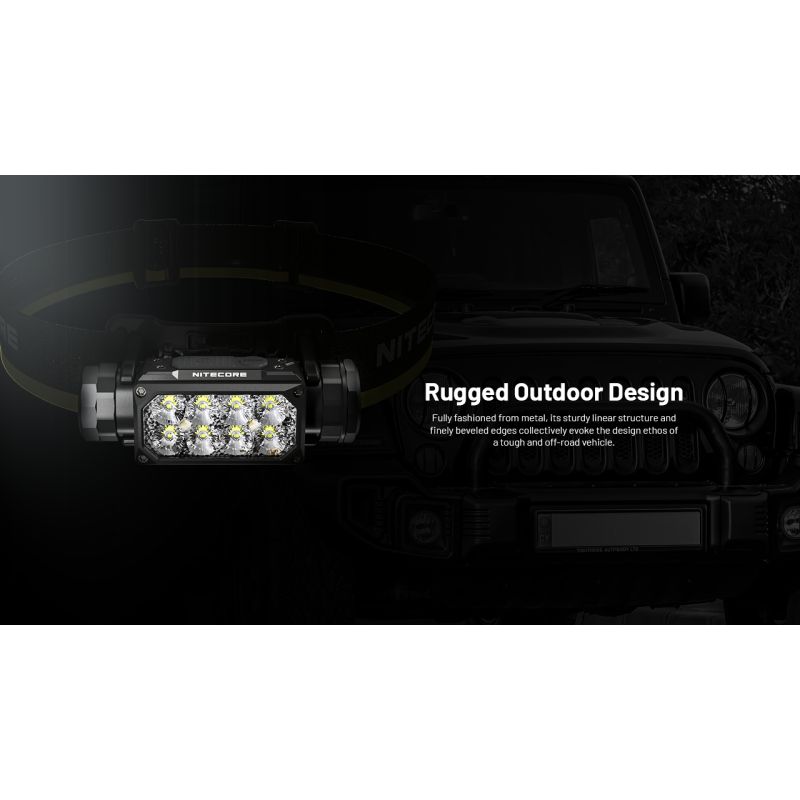 Linterna Frontal NITECORE HC65 UHE 2000 lúmenes Recargable USB-C con Larga Duración de Batería para Campamento