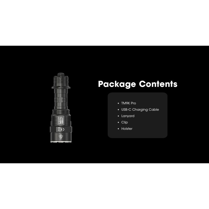 Linterna Nitecore TM9K PRO 9900 lúmenes con carga USB-C y distancia de haz 510m linterna de alto rendimiento
