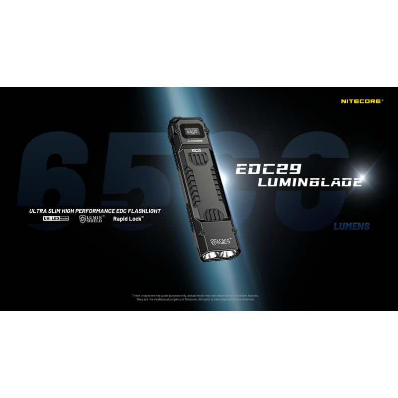 Linterna recargable USB-C NITECORE EDC29 6500 lúmenes LEDs UHi 20 MAX alta luminosidad para aventuras y urbano