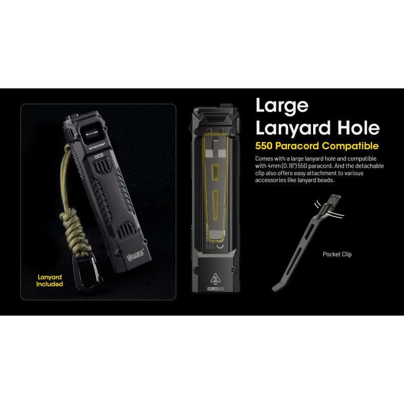 Linterna recargable USB-C NITECORE EDC29 6500 lúmenes LEDs UHi 20 MAX alta luminosidad para aventuras y urbano