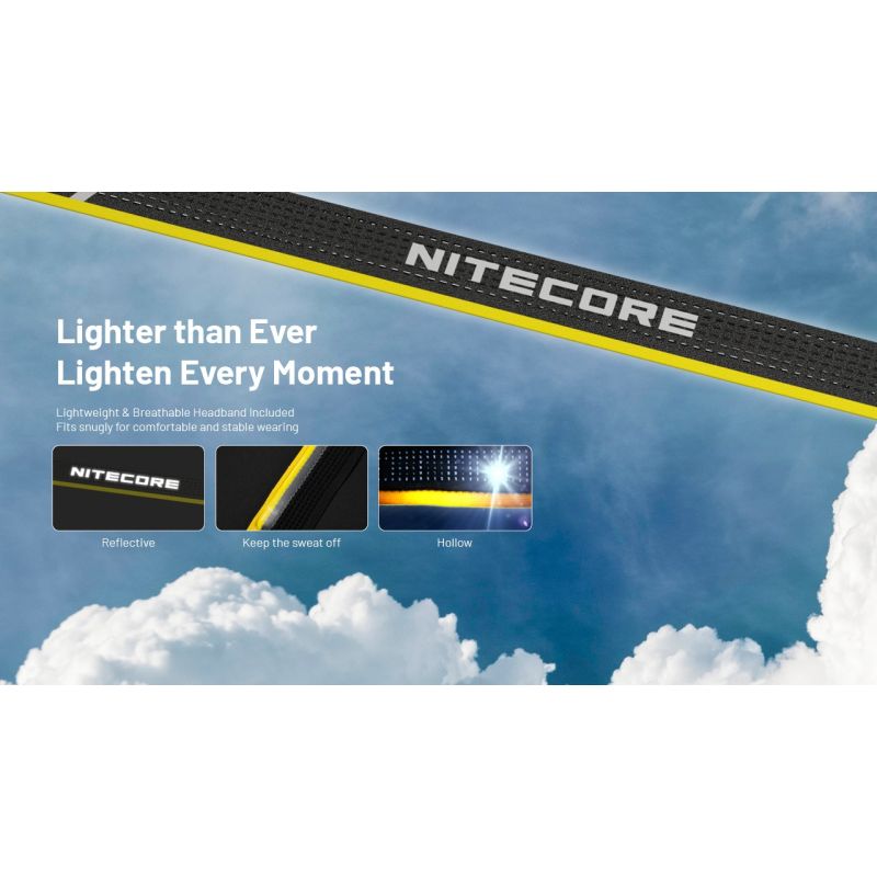 NITECORE NU25 MCT linterna frontal LED recargable 400 lúmenes con carga USB-C diseño compacto para aventureros