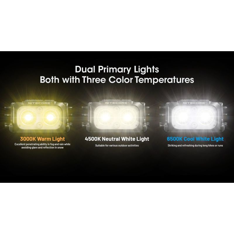 NITECORE NU25 MCT UL linterna frontal mejorada de 400 lúmenes recargable USB-C para aventuras al aire libre