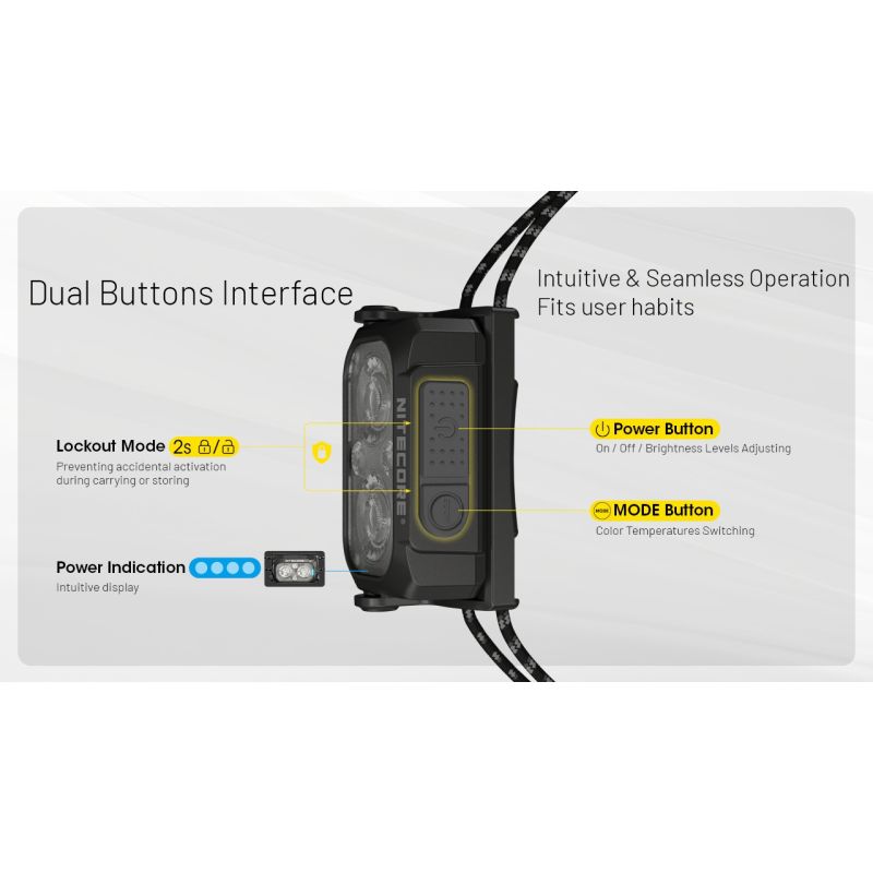 NITECORE NU25 MCT UL linterna frontal mejorada de 400 lúmenes recargable USB-C para aventuras al aire libre