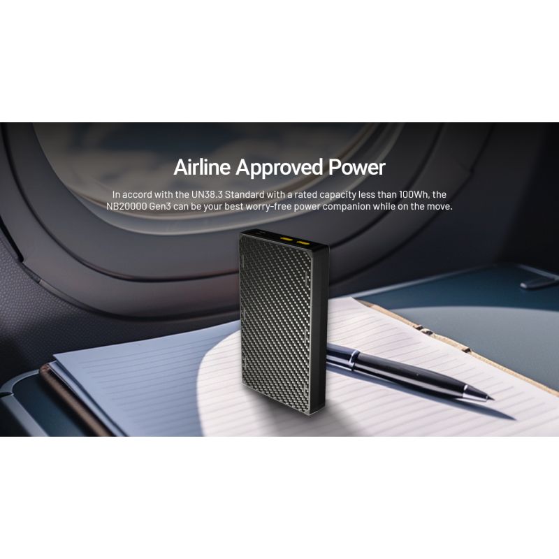 Banco de energía Nitecore NB20000 Gen3 20000mAh Dual Port USB-C alta capacidad carga rápida diseño compacto