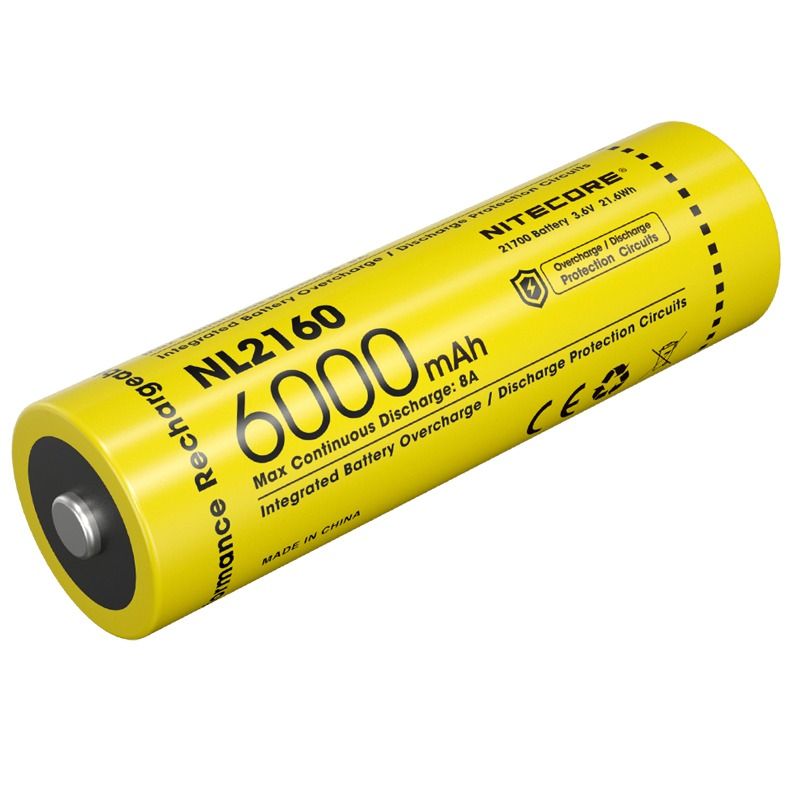 Batería recargable NITECORE NL2160 6000mAh 3.6V alta descarga eficiencia ideal linternas alta potencia