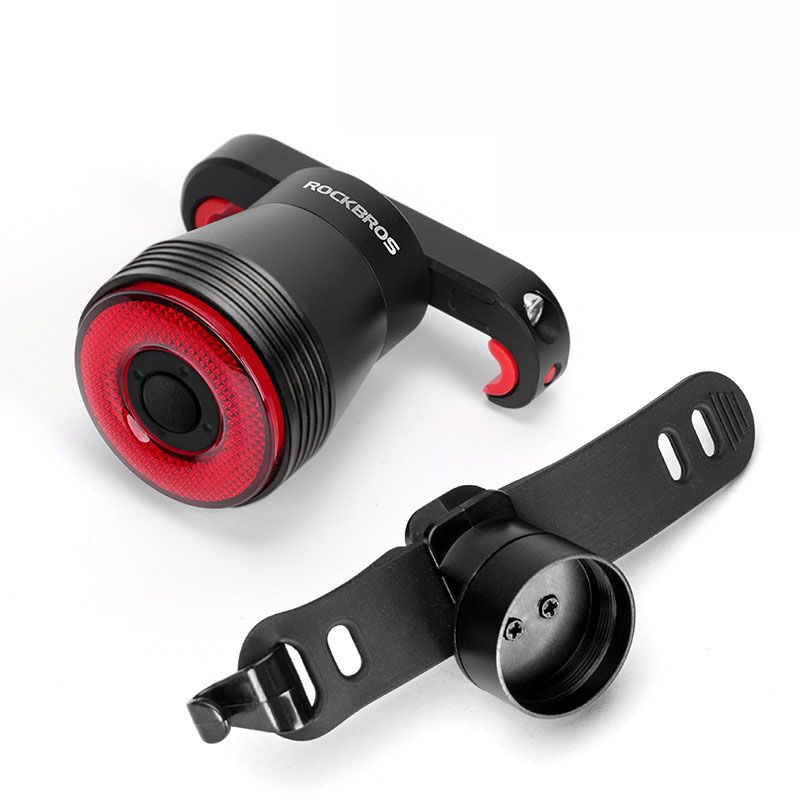 Luz Trasera LED ROCKBROS Q5 Impermeable IPx6 para Bicicletas Seguridad con Detección de Vibración y Frenado