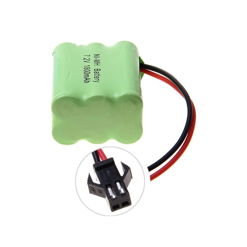 Batería recargable Ni-MH AA 7.2V 1800mAh, SM Enchufe 6x paquete, alta capacidad para coche de juguete avión modelismo