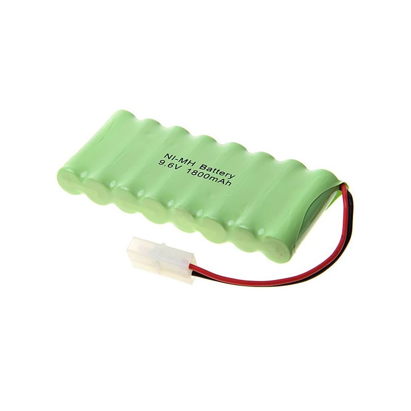 Batería Recargable Ni-MH AA 9.6V 1800mAh Alta Capacidad para Juguetes y Modelos, Ecológico, Rendimiento Estable