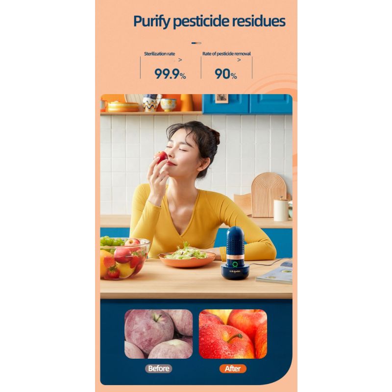 Donlim Desinfectante Verduras Máquina lavavajillas portátil para sanitizar y eliminación de pesticidas