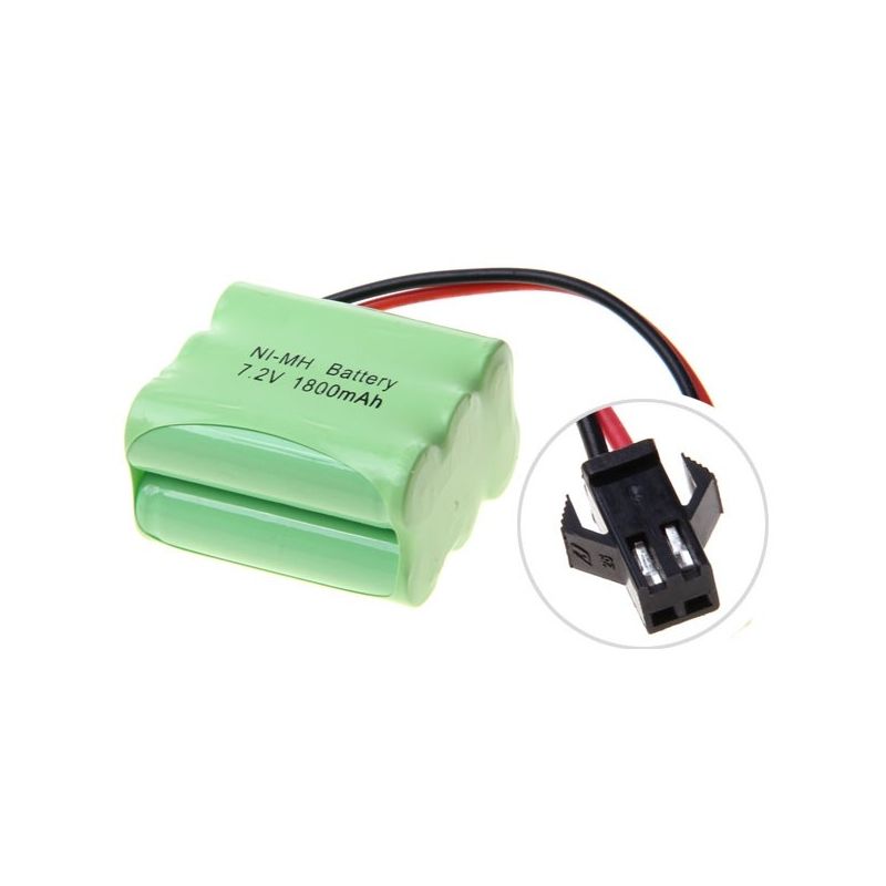 Batería recargable Ni-MH AA 7.2V 1800mAh, SM Enchufe 6x paquete, alta capacidad para coche de juguete avión modelismo