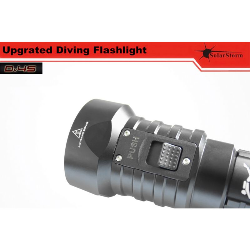 Solarstorm DX4S 4XU2 Linterna de Buceo LED 3200 lúmenes Impermeabilidad IPX8 Ideal para Aventura Submarina