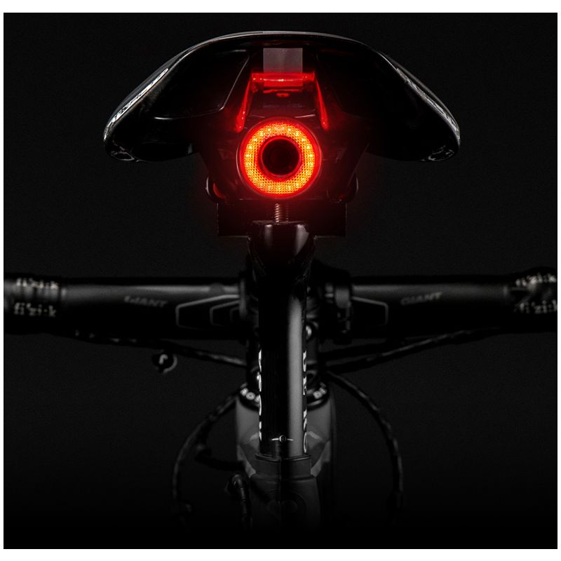 Luz Trasera LED ROCKBROS Q5 Impermeable IPx6 para Bicicletas Seguridad con Detección de Vibración y Frenado