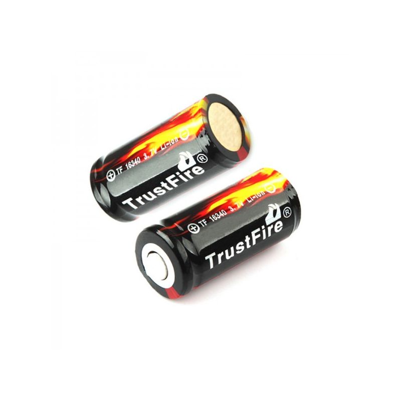 Descubre TrustFire batería de ion-litio 16340 880mAh recargable ecológica y segura para cámaras y equipos médicos