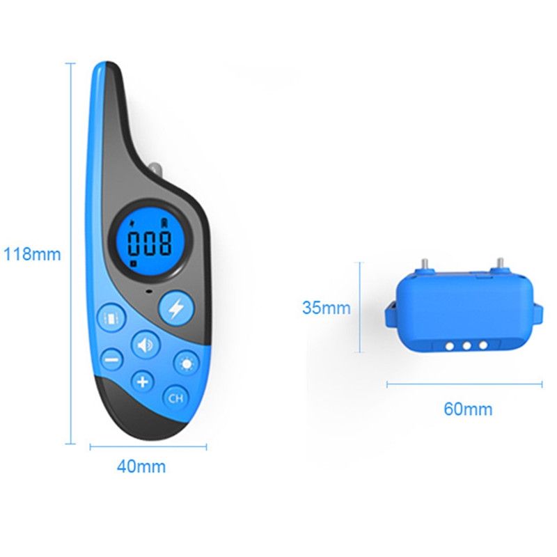 Collar de Entrenamiento para Perros 2021 con Control Remoto 500m y Pantalla LCD Resistente al Agua Recargable