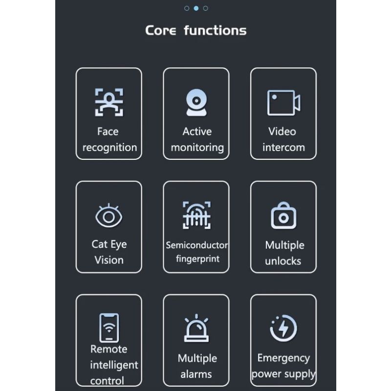 Cerradura Inteligente Tuya Wifi 3D Reconocimiento Facial Cámara de Seguridad Desbloqueo Biométrico Avanzado