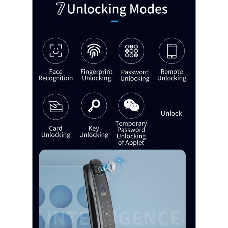 Cerradura de Puerta Inteligente 3D con Reconocimiento Facial Huella Digital y Control desde App Móvil