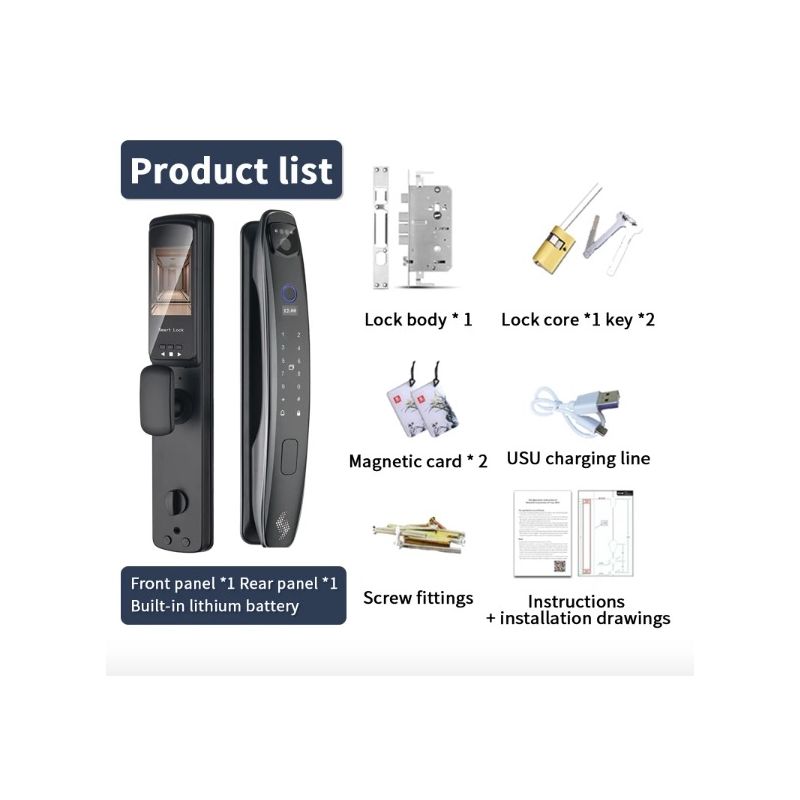 Cerradura de Puerta Inteligente 3D con Reconocimiento Facial Huella Digital y Control desde App Móvil
