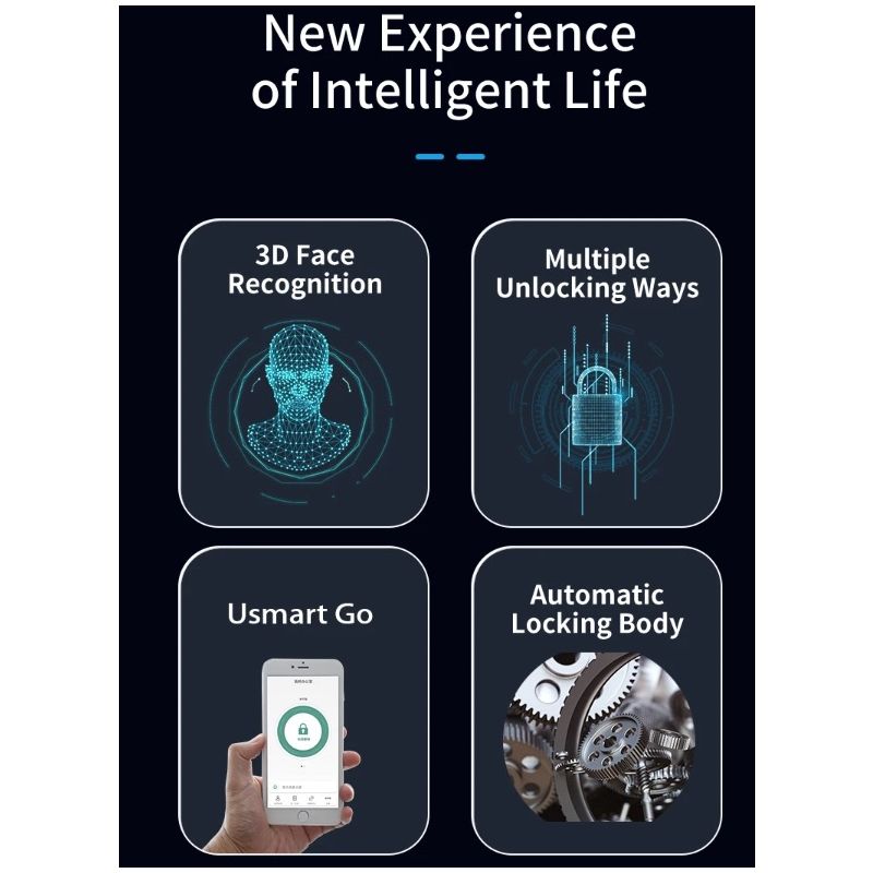 Cerradura de Puerta Inteligente 3D con Reconocimiento Facial Huella Digital y Control desde App Móvil