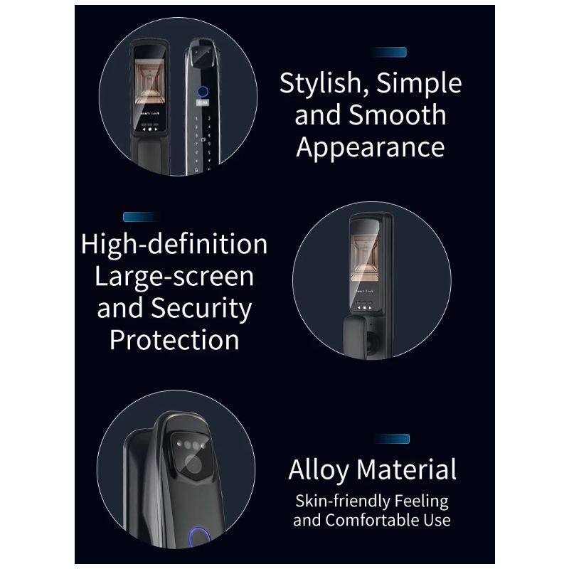 Cerradura de Puerta Inteligente 3D con Reconocimiento Facial Huella Digital y Control desde App Móvil