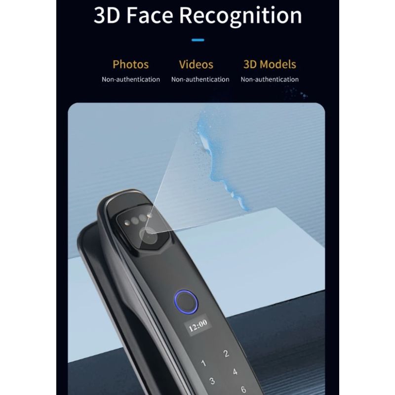 Cerradura de Puerta Inteligente 3D con Reconocimiento Facial Huella Digital y Control desde App Móvil