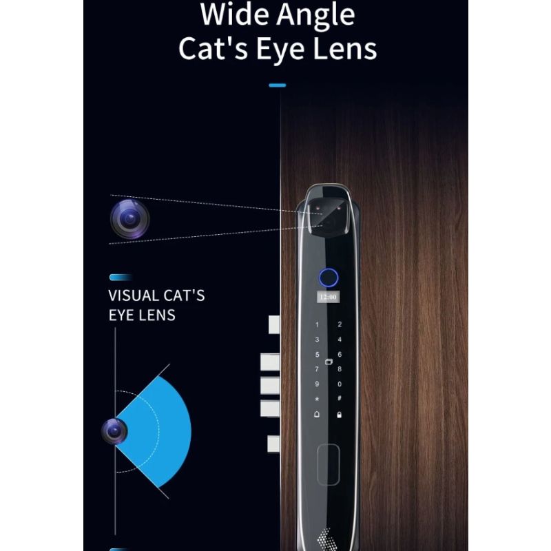 Cerradura de Puerta Inteligente 3D con Reconocimiento Facial Huella Digital y Control desde App Móvil